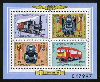 MS 3271 1979. Commemorating 100 years of the Sopron-Ebenfurt railway
