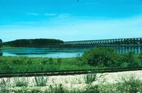 10a Hogg Bay trestle panorama 1975. Charles Cooper photo