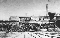 Ontario Simcoe & Huron Union RR (Northern Railway of Canada) engine # 3 "Josephine", built by the New Jersey (USA) Locomotive Co. National Archives of Canada