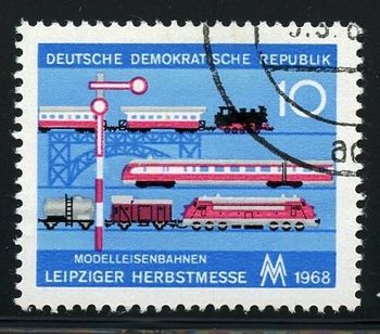 E1120 1968. Leipzig Fall Fair. Model trains
