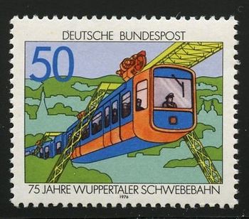 1774 1976. 75th anniversary of the Wuppertal aerial mono-rail train
