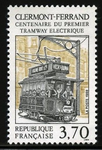 xxxx 1989. Centenary of the first electric tramway Clermont-Ferrand.
