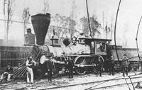 Ontario Simcoe & Huron Union RR (Northern Railway of Canada) engine # 2 "Toronto", built by the Good Foundry, Toronto. CNR Photo Archives