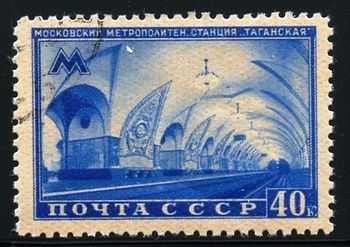 1622 1950. Taganskaya Underground station, Moscow Metro
