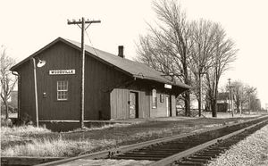Woodville. Original T&N station 1872. Dismantled 1966. James A. Brown photo.