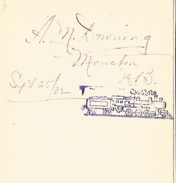 p1 a inside cover "A. M. Downing, Sept 25/32"
