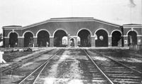 The first station at Collingwood on the Provincial gauge Northern Railway of Canada. Archives of Ontario