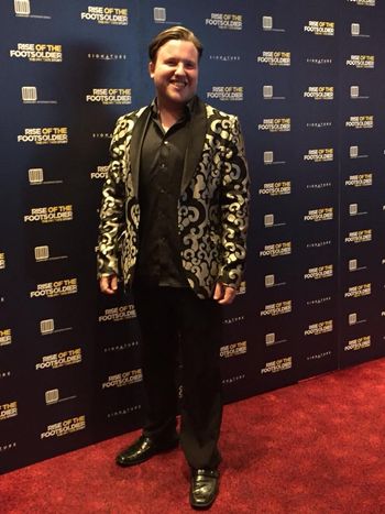 Paul Manners on the red carpet for the Rise Of The Footsoldier: The Pat Tate Story world premiere.
