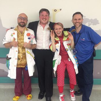 Paul Manners with the doctors.
