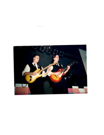 With Matt Keating, "Rock n' Roll Revival" #24 at Sherwood High School. 1995.
