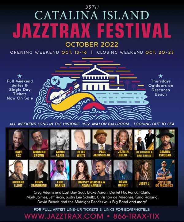 Christian de Mesones makes his debut at the 35th Catalina Island JazzTrax Festival, performing October 16 at 7 PM !