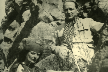 Eva with her then husband, the renowned Greek poet, Angelos Sikelianos
