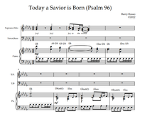 Today a Savior is Born (Psalm 96) - SATB with Piano Accompaniment