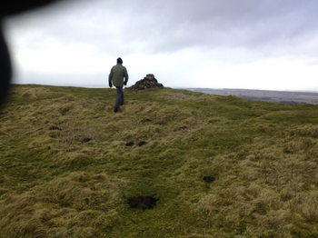 John Thompson at the top of Dunsinane Hill
