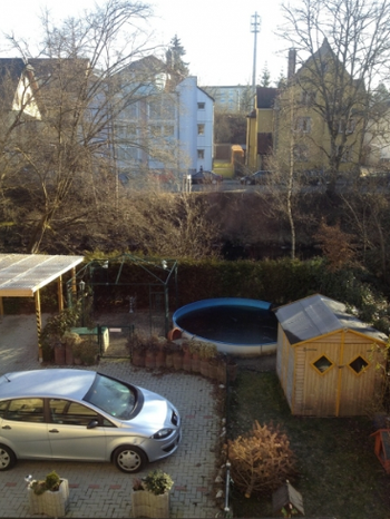 10-Germany Part 2-14 From the back of my room, Hotel Pension, Villingen
