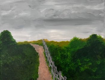 "Just Around the Bend", acrylic
