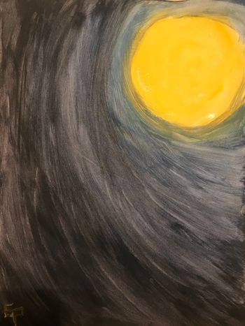 "Yellow Moon" acrylic
