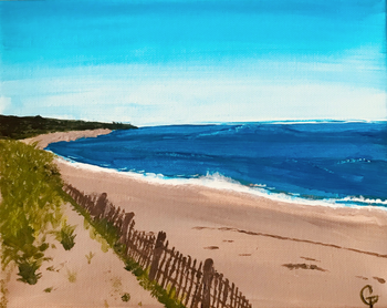 "White Horse Beach", acrylic
