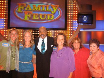 My family and I with Steve Harvey on the set of Family Feud, Orlando FL. Did we win? Hmm...Guess you'll just have to catch a repeat episode to find out ;)

