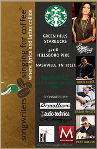 "Songwriters Singing For Coffee" featuring KASEY TYNDALL, BRIAN WHITE, PETE SALLIS & GREG FRIIA