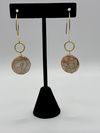 Pink Coin Earrings
