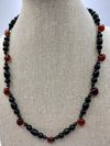 Amber Onyx and Black Onyx Necklace