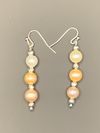Pearl Earrings with Silver Trim