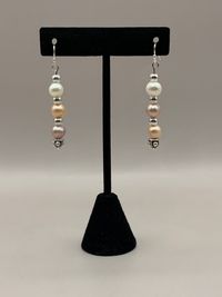 Pearl Earrings with Fancy End Pins