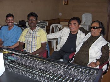 With Bollywood music director Ravindra Jain in Studio
