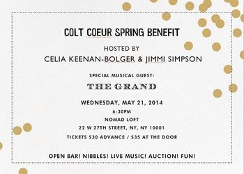 Colt Coeur Spring Benefit - May 21, 2014
