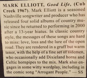 Dirty Linen Magazine Review of "Good Life" Record
