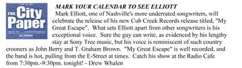 The Nashville City Paper - Review of "My Great Escape"
