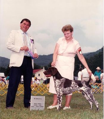 Ch. Olde Ridge Max of Windy Hill, 1988 (Ch. Kingswoods Maximilian x Ch. Olde Ridge Naughty Nelly, CD) owned by Rocco and Janet Luiere, Cazenovia, NY
