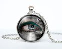 silver eye pendant