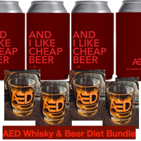 Whiskey & Beer Bundle Tapered Shot Glasses w/ AED Logo (free shipping)