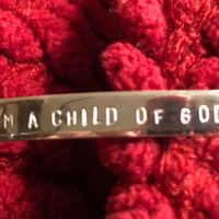 Sterling Silver Hand Stamped "I'm a Child of God" Bracelet
