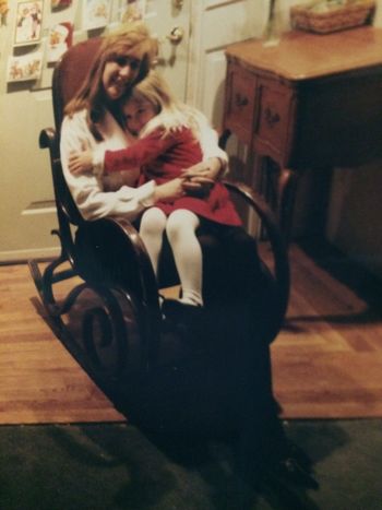 Me snuggling one of My Amazing Child(ren), Leigha, circa 1996

