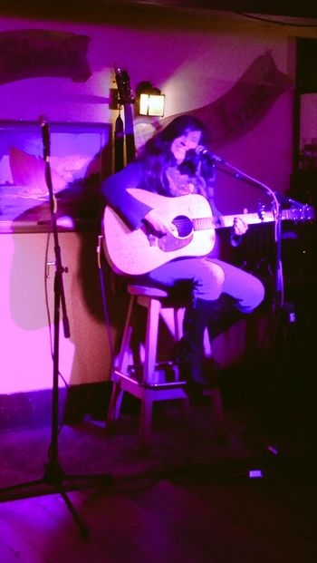 Performing at Kathleen Healy's open mic at O'Shea's in Dennis MA.  Love that!

