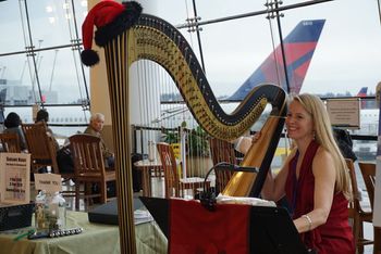serenading travelers at SEA International Airport 2017

