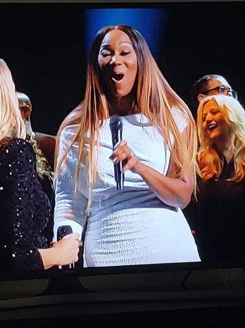 Performing with Carrie Underwood and Yolanda Adams for the Elvis TV Special
