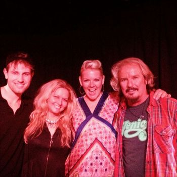Jon Hall, myself, Jeanette Olsson and Mark Lennon at a songwriters in the round
