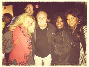 Windy Wagner, Clay, Connie and Melanie from the Joe Walsh band pictured with Mike Reno of LOVERBOY!  
