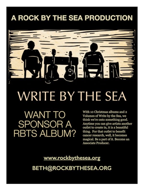 You can be an Associate Producer of our next album by becoming a sponsor for Write by the Sea!
