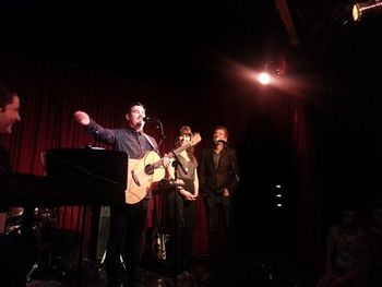 Kristen with Duncan Sheik at the Hotel Cafe
