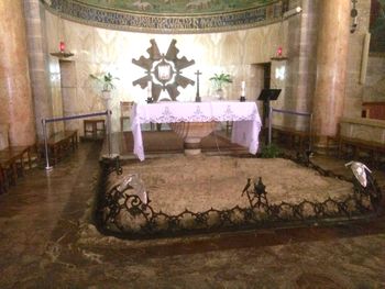 They claim this is where Jesus prayed in anguish and His sweat dripped blood.
