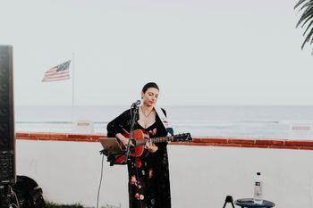 Katie performing at Adamson House in Malibu for Cocktail Hour
