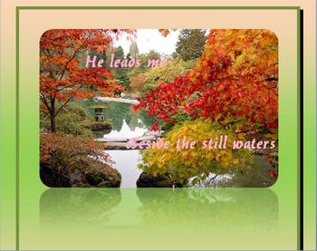 He leads me beside the still waters
