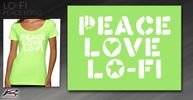 "Peace Love Lo-Fi" T-shirt