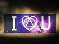 Bumper Sticker "I heart you"