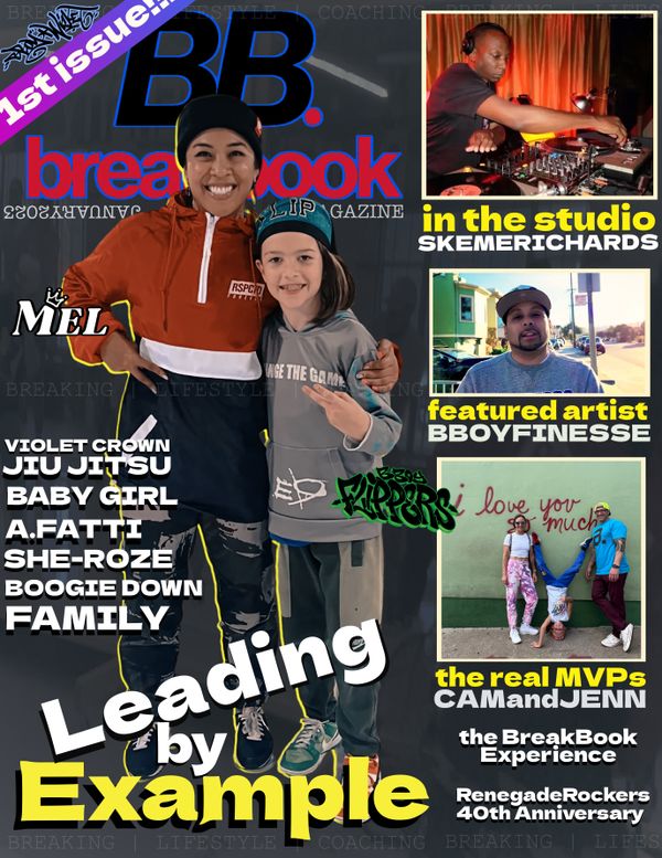 The BreakBook Magazine features the lifestyle of Breakin'. From competitors, to community leaders to parents, we highlight innovative ideas to better competition, events, and structure of practice. Breakers do more than what you see in the cypher, some of us make music, clothing and keep our community thriving. Check out the very first issue, and see for yourself! 

13 pages
